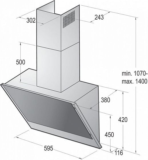 Вытяжка Gorenje GHV 63 X купить с доставкой по Москве и Московской области в интернет-магазине АваТехно