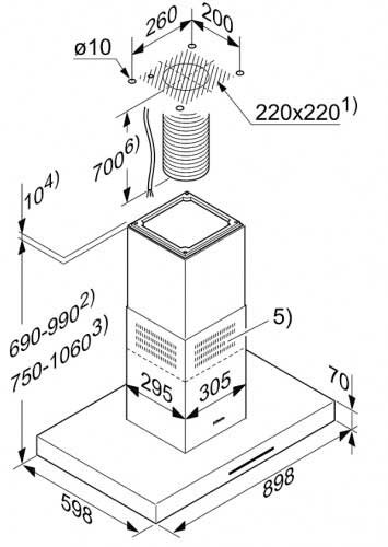 Каминная вытяжка MIELE DA 4208 D купить с доставкой по Москве и Московской области в интернет-магазине АваТехно