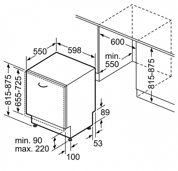 Встраиваемая посудомоечная машина Bosch SMV 68 TX 03 E купить с доставкой по Москве и Московской области в интернет-магазине АваТехно