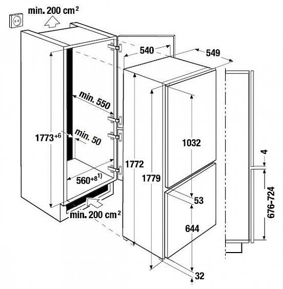 Холодильник KUPPERSBUSCH FKG 8300.0i купить с доставкой по Москве и Московской области в интернет-магазине АваТехно