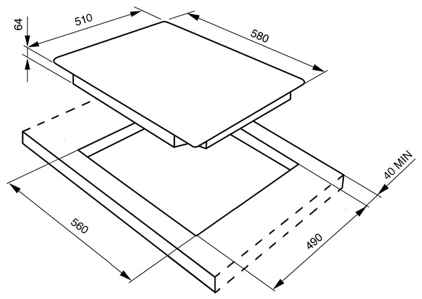 Поверхность SMEG si3633b купить с доставкой по Москве и Московской области в интернет-магазине АваТехно