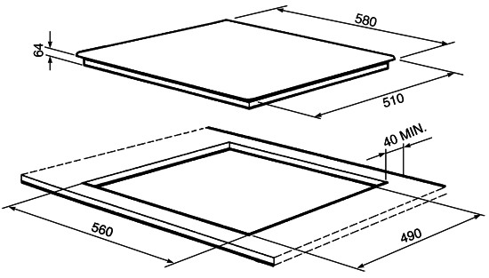 Поверхность SMEG sim62bde купить с доставкой по Москве и Московской области в интернет-магазине АваТехно