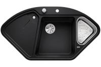 Кухонная мойка BLANCO DELTA II-F SILGRANIT клапан-автомат InFino® антрацит гранит 523670