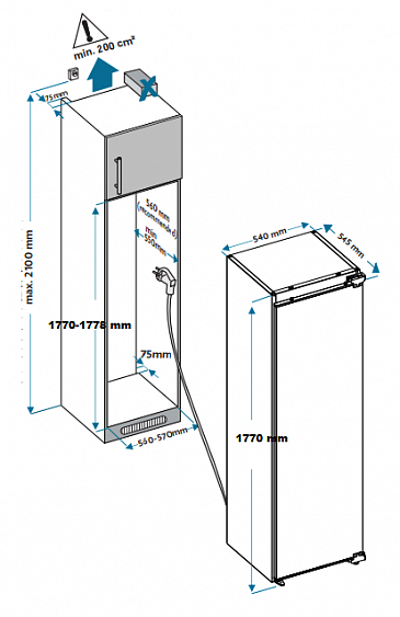 Холодильник SCHAUB LORENZ SLU E524-1WE купить с доставкой по Москве и Московской области в интернет-магазине АваТехно