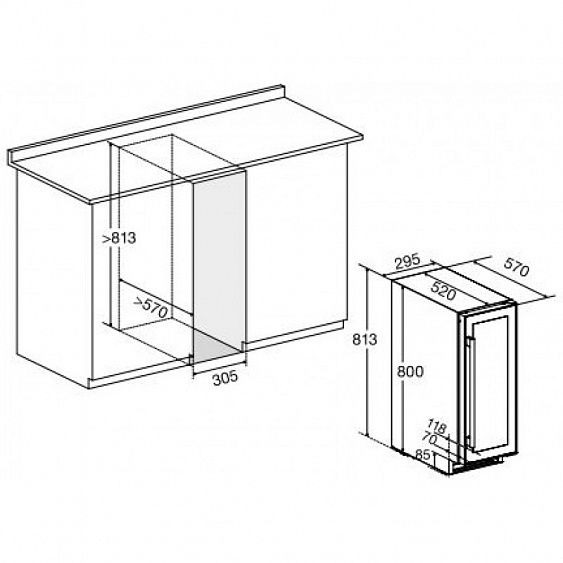 Винный шкаф DUNAVOX DX-17.58DBK/DP купить с доставкой по Москве и Московской области в интернет-магазине АваТехно