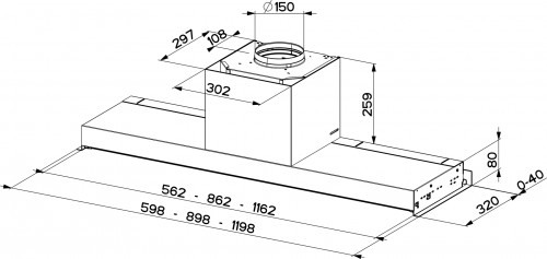 Вытяжка FABER 110.0439.952 FABER IN-NOVA PREMIUM X A120 купить с доставкой по Москве и Московской области в интернет-магазине АваТехно