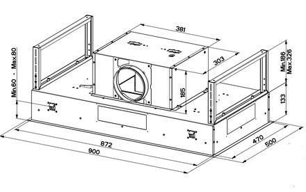Встраиваемая вытяжка FABER ONYX-C BK GLASS/X A90 350.0543.436 купить с доставкой по Москве и Московской области в интернет-магазине АваТехно