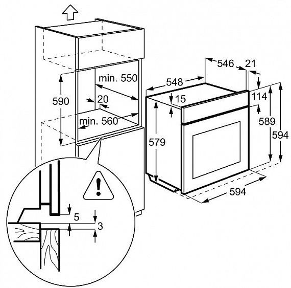 Духовой шкаф AEG bp 5531300 b купить с доставкой по Москве и Московской области в интернет-магазине АваТехно