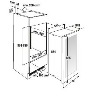 Встраиваемый винный шкаф Kuppersbusch FWK 2800.0 S (без ручки) купить с доставкой по Москве и Московской области в интернет-магазине АваТехно