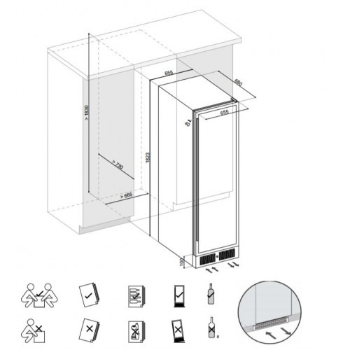 Винный шкаф DUNAVOX DX-143.468B купить с доставкой по Москве и Московской области в интернет-магазине АваТехно