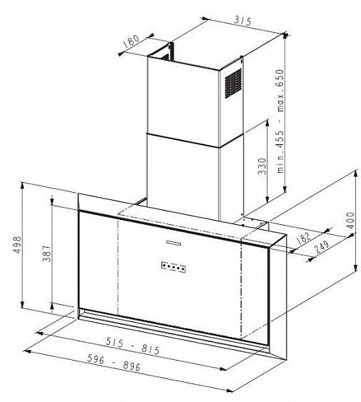 Вытяжка Faber TWICE ARIES X/BK MATT A60 купить с доставкой по Москве и Московской области в интернет-магазине АваТехно