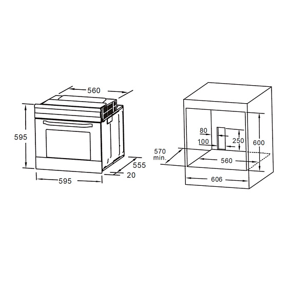 Встраиваемый электрический духовой шкаф Maunfeld MEOC708PB купить с доставкой по Москве и Московской области в интернет-магазине АваТехно