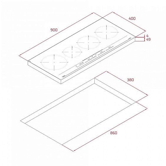 ВАРОЧНАЯ ПОВЕРХНОСТЬ TEKA IZC 94620 MST BLACK купить с доставкой по Москве и Московской области в интернет-магазине АваТехно