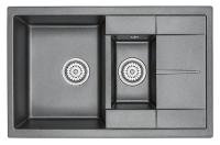 Кухонная мойка GRANULA GR-7802 шварц