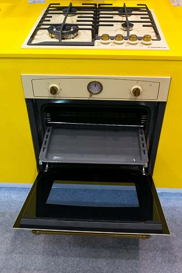 Электрический духовой шкаф MAUNFELD meofe.676rib.tm (цвет бежевая эмаль+бронза) купить с доставкой по Москве и Московской области в интернет-магазине АваТехно