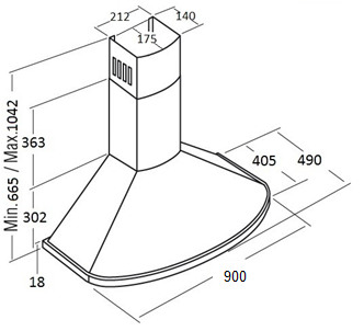 Вытяжка KUPPERSBERG BONA 90 B Bronze купить с доставкой по Москве и Московской области в интернет-магазине АваТехно
