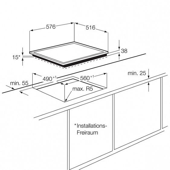 Поверхность ELECTROLUX ehf 6240 xok купить с доставкой по Москве и Московской области в интернет-магазине АваТехно