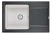 Кухонная мойка GRANULA HI-74 гибрид черный/арктик