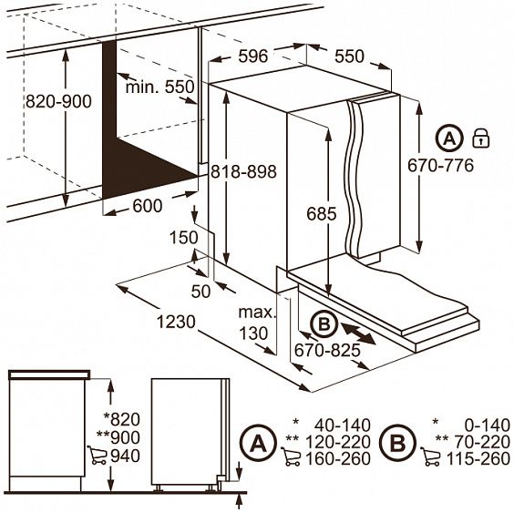 Посудомоечная машина встраиваемая полноразмерная AEG f 97860 vi1p купить с доставкой по Москве и Московской области в интернет-магазине АваТехно