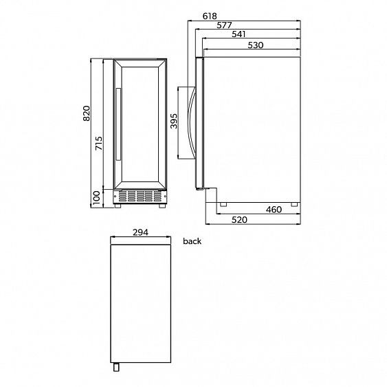 Винный шкаф DOMETIC S17G купить с доставкой по Москве и Московской области в интернет-магазине АваТехно