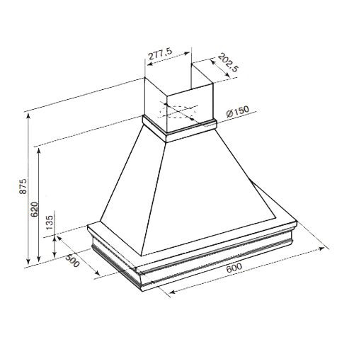 Вытяжка TEKA FUEGO 60 HP BEIGE (40000007) купить с доставкой по Москве и Московской области в интернет-магазине АваТехно