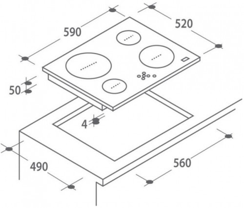 Стеклокерамическая панель CANDY CH 64 DVT купить с доставкой по Москве и Московской области в интернет-магазине АваТехно