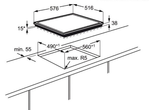 Поверхность ELECTROLUX EHF 6240 XXK купить с доставкой по Москве и Московской области в интернет-магазине АваТехно