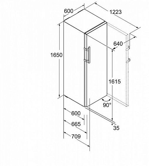 Холодильник LIEBHERR KBef 3730 купить с доставкой по Москве и Московской области в интернет-магазине АваТехно