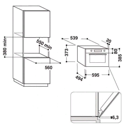 Встраиваемая микроволновая печь Hotpoint-Ariston MD 664 BL купить с доставкой по Москве и Московской области в интернет-магазине АваТехно