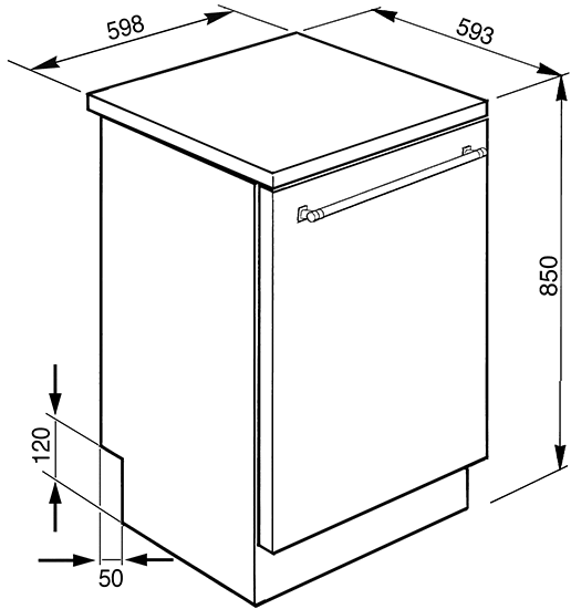Посудомоечная машина Smeg LVS43STXIN купить с доставкой по Москве и Московской области в интернет-магазине АваТехно