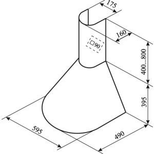 Вытяжка DELONGHI Adamello doro 60 купить с доставкой по Москве и Московской области в интернет-магазине АваТехно