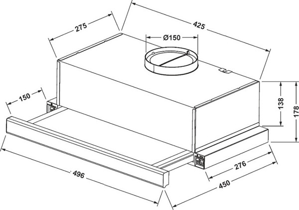 Вытяжка MONSHER TELE II 50 B купить с доставкой по Москве и Московской области в интернет-магазине АваТехно