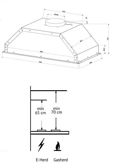 Вытяжка встраиваемая KUPPERSBERG INLINE 60 B купить с доставкой по Москве и Московской области в интернет-магазине АваТехно