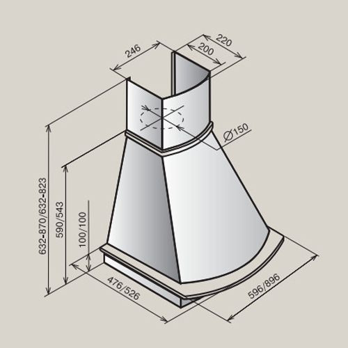 Вытяжка TEKA MIRABEL 90 HP VANILLA (40495450) купить с доставкой по Москве и Московской области в интернет-магазине АваТехно