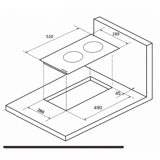 Поверхность KUPPERSBERG ICO 301 купить с доставкой по Москве и Московской области в интернет-магазине АваТехно