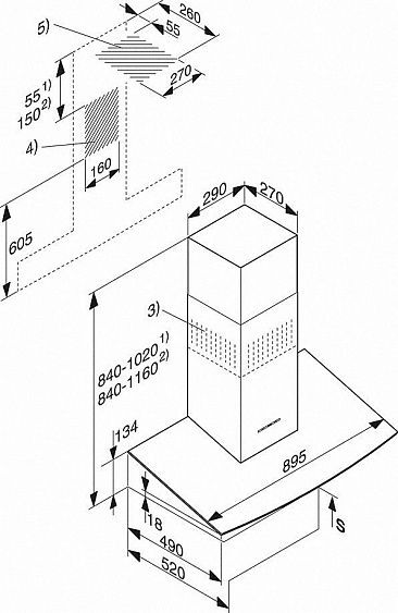Вытяжка MIELE DA5996W сталь EDST купить с доставкой по Москве и Московской области в интернет-магазине АваТехно