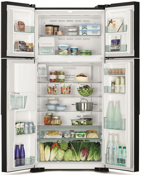 Холодильник HITACHI R-W 662 PU7X GGR графитовое стекло купить с доставкой по Москве и Московской области в интернет-магазине АваТехно