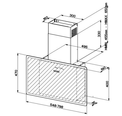 Вытяжка FABER GLAM FIT 55 GR купить с доставкой по Москве и Московской области в интернет-магазине АваТехно