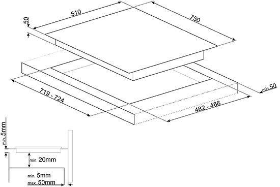 Комбинированная варочная панель Smeg PM6721WLDX купить с доставкой по Москве и Московской области в интернет-магазине АваТехно