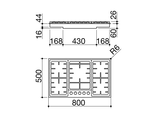 Варочная поверхность BARAZZA 1POF80 купить с доставкой по Москве и Московской области в интернет-магазине АваТехно