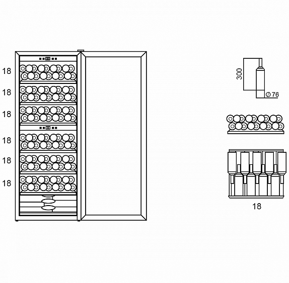 Винный шкаф WINE CRAFT SC-126BZ Grand Cru купить с доставкой по Москве и Московской области в интернет-магазине АваТехно