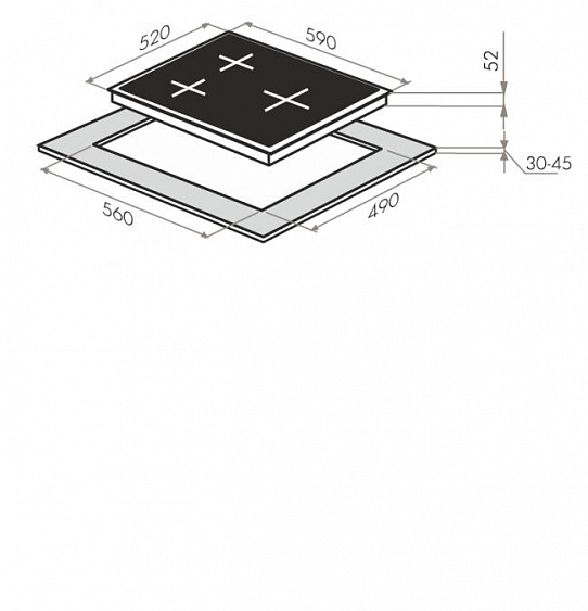 Поверхность MAUNFELD EVCE.593.D-BK купить с доставкой по Москве и Московской области в интернет-магазине АваТехно