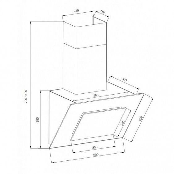 Вытяжка GRAUDE DHK 60.0 S купить с доставкой по Москве и Московской области в интернет-магазине АваТехно