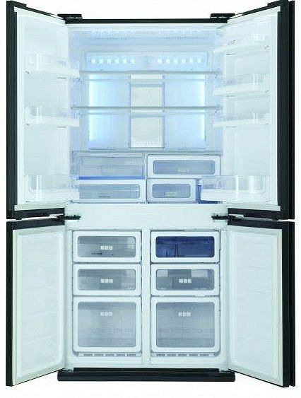 Холодильник Sharp SJ-FS820VBK черный купить с доставкой по Москве и Московской области в интернет-магазине АваТехно