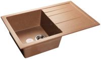 Мойка GRANFEST Quadro GF-Q780L (780х500) Терракот 307 с крылом 435482