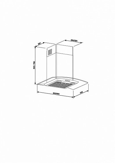 Вытяжка KUPPERSBERG KAMINOX 90 X купить с доставкой по Москве и Московской области в интернет-магазине АваТехно