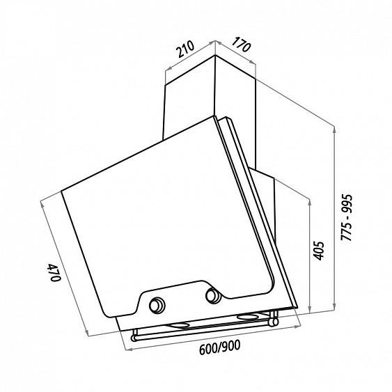 Вытяжка Maunfeld RETRO Quadr 60 Слоновая кость стекло/фурнитура "БРОНЗА" купить с доставкой по Москве и Московской области в интернет-магазине АваТехно