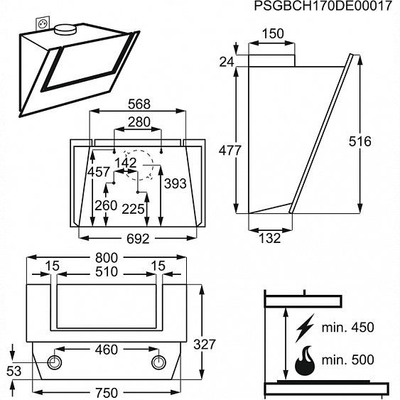 Вытяжка AEG DVB4850W купить с доставкой по Москве и Московской области в интернет-магазине АваТехно
