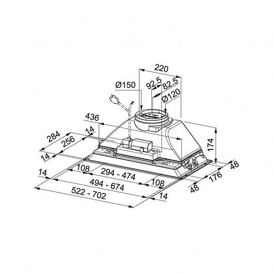Вытяжка FRANKE FBI 522H XS 305.0545.450 купить с доставкой по Москве и Московской области в интернет-магазине АваТехно