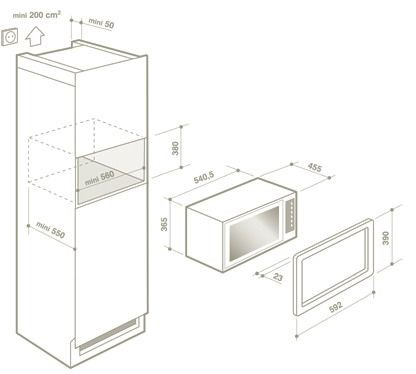 Микроволновая печь DE DIETRICH dme 1129 b купить с доставкой по Москве и Московской области в интернет-магазине АваТехно